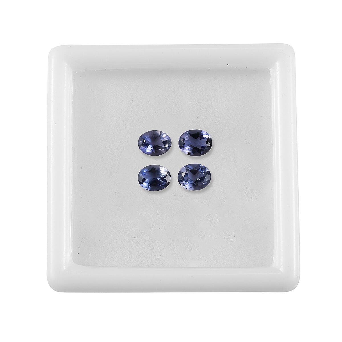 Catalina Iolite Set of 4 (Sqr 5x4 mm) 1.07 ctw Loose Gemstone image number 3