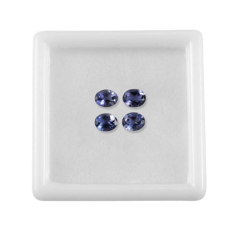 Catalina Iolite Set of 4 (Sqr 5x4 mm) 1.07 ctw Loose Gemstone
