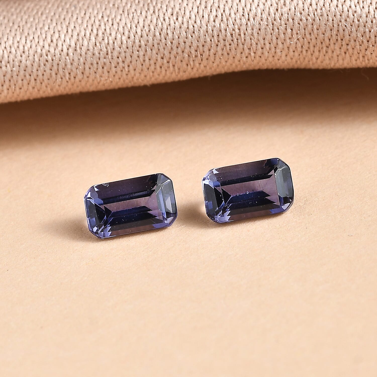 AA Catalina Iolite Set of 2 (Oct 5x3 mm) 0.48 ctw Loose Gemstone