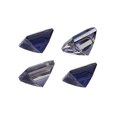 AA Catalina Iolite Set of 4 (Sqr 5 mm) 2.08 ctw Loose Gemstone