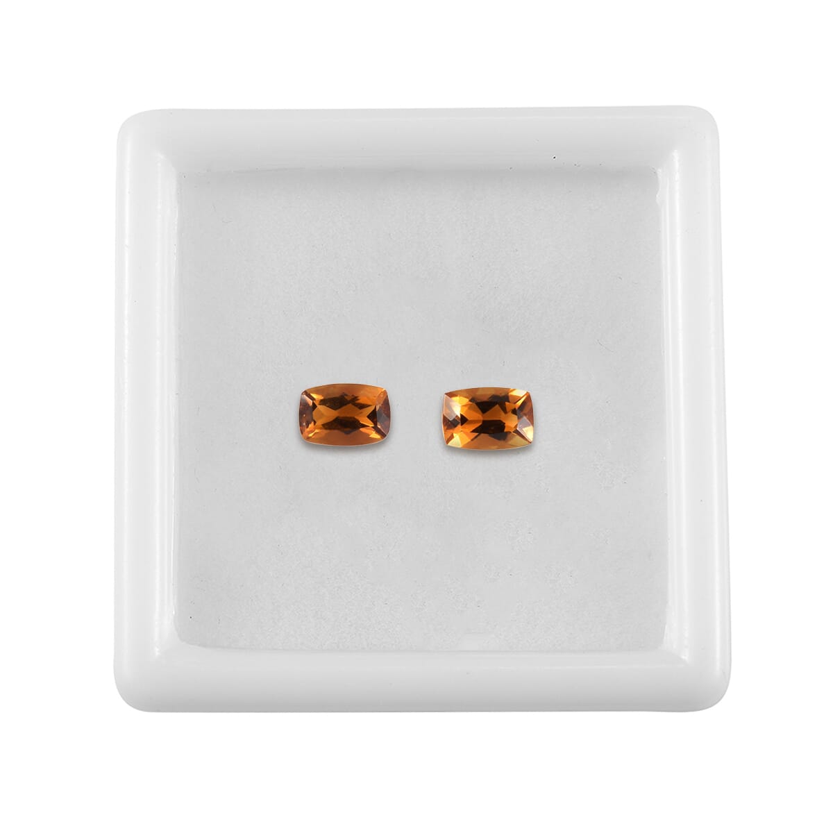 Santa Ana Madeira Citrine Set of 2 (Cush 6x4 mm) 0.88 ctw image number 3