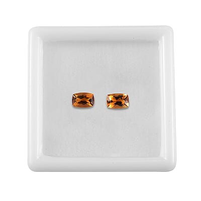 Santa Ana Madeira Citrine Set of 2 (Cush 6x4 mm) 0.88 ctw Loose Gemstone