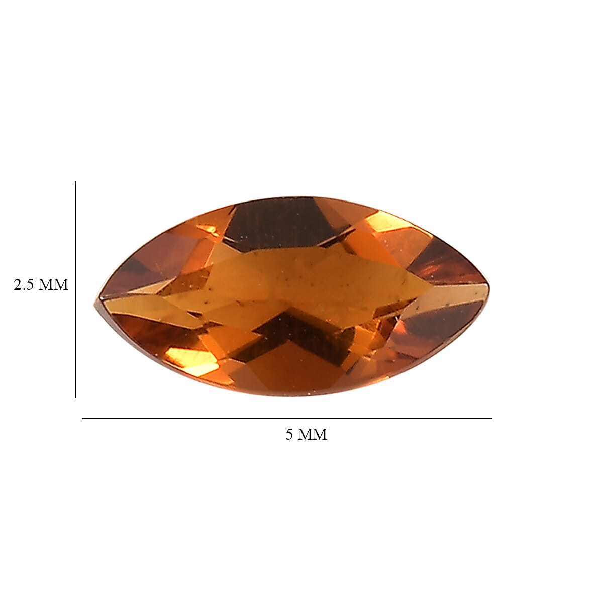 AA Santa Ana Madeira Citrine Set of 4 (Mrq 8x2.5 mm) 0.46 ctw Loose Gemstone