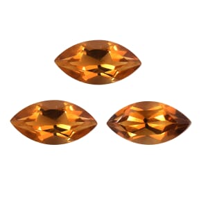 Santa Ana Madeira Citrine Set of 3 (Mrq 8x4 mm) 1.47 ctw