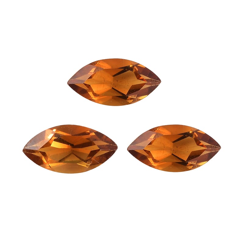 AA Santa Ana Madeira Citrine Set of 3 (Mrq 8x4 mm) 1.51 ctw Loose Gemstone