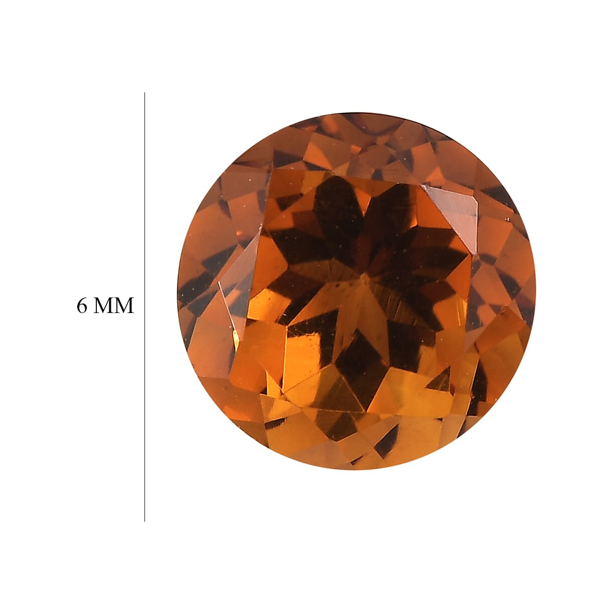 AA Santa Ana Madeira Citrine (Rnd 6 mm) 0.66 ctw Loose Gemstone image number 4