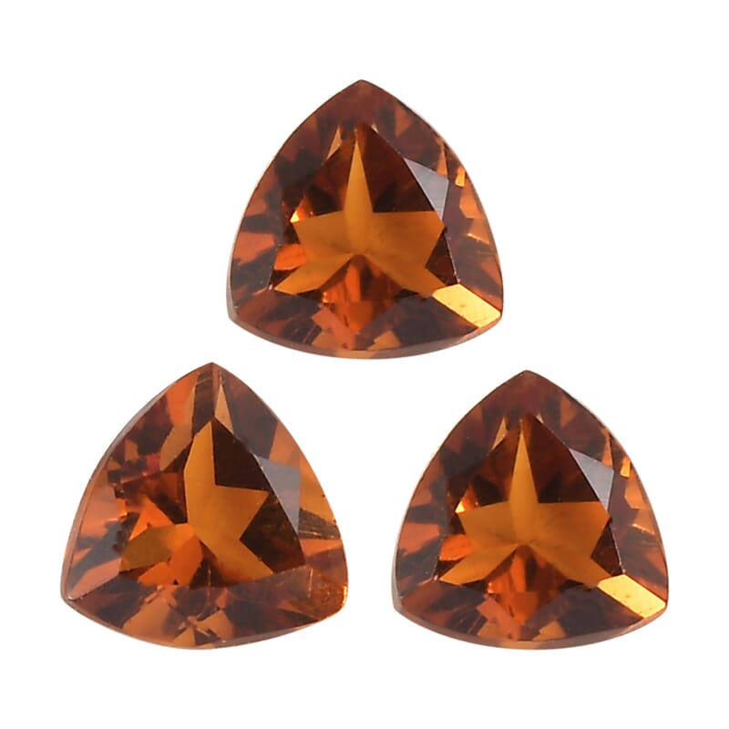 AA Santa Ana Madeira Citrine Set of 3 (Trl 4 mm) 0.61 ctw Loose Gemstone