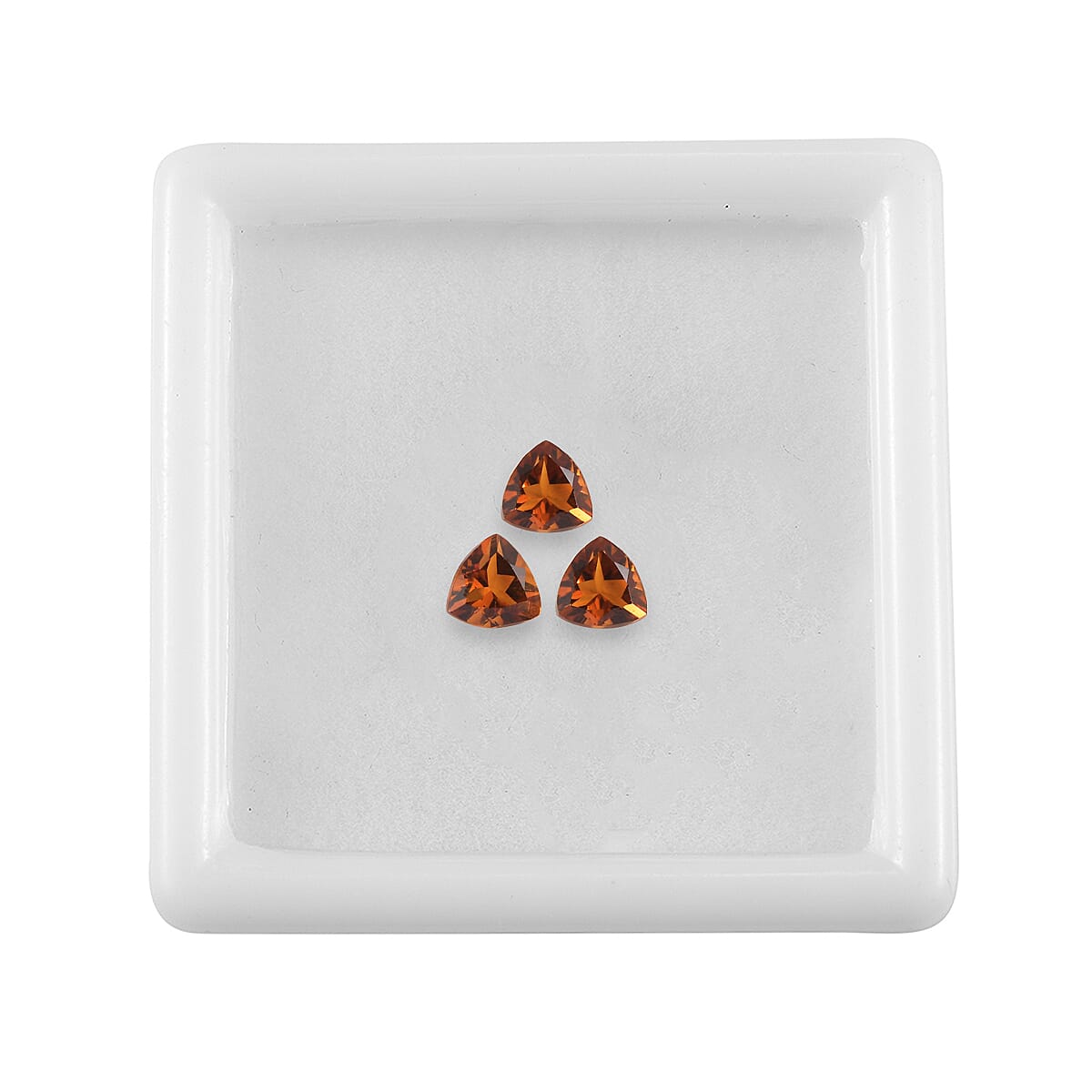 AA Santa Ana Madeira Citrine Set of 3 (Trl 4 mm) 0.61 ctw Loose Gemstone