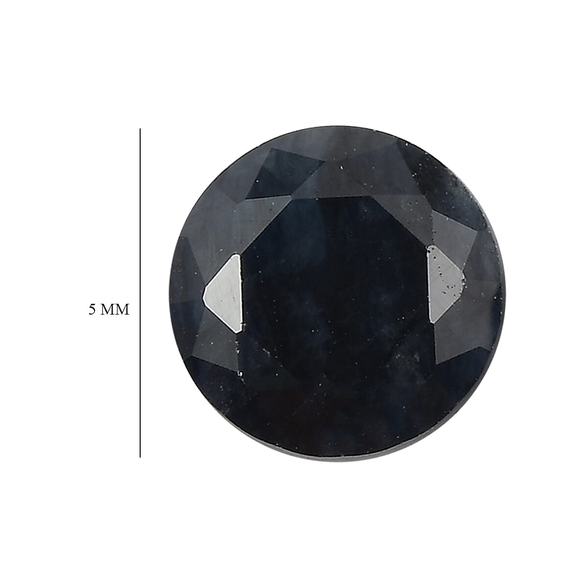 Midnight Sapphire Set of 2 (Rnd 5 mm) 1.51 ctw Loose Gemstone image number 4