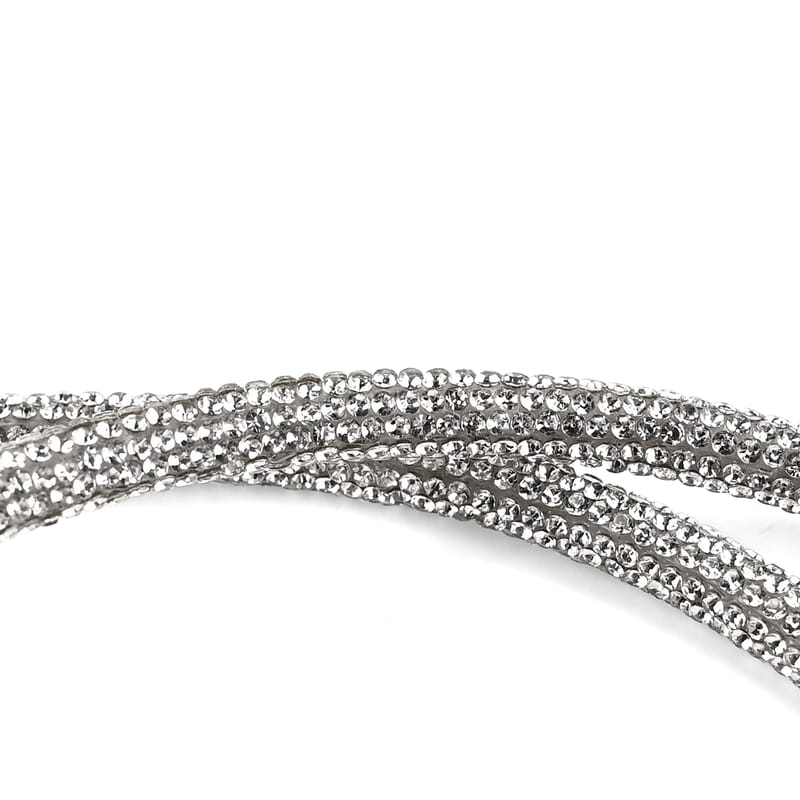 3 IN 1 Crystal Charging Cable with Strap Holder - Silver