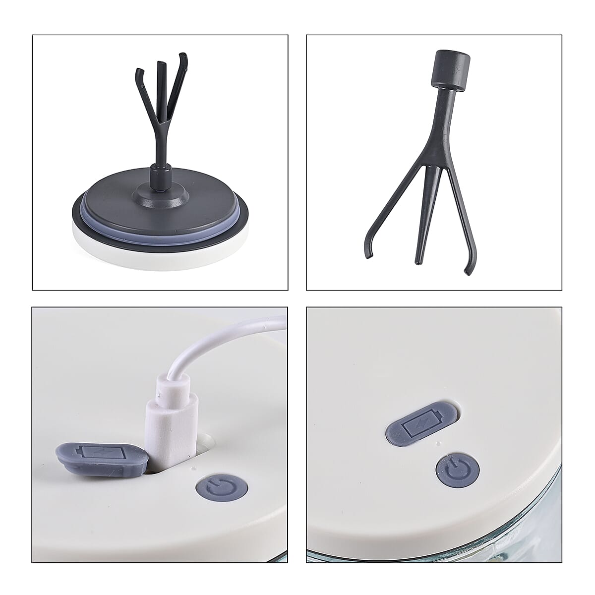 White 500mAh Electric Glass Mixing Cup (400ml) image number 6