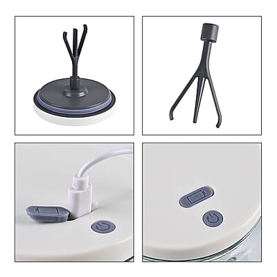 White 500mAh Electric Glass Mixing Cup (400ml)
