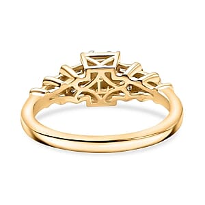 Luxuriant Lab Grown Diamond 0.51 ctw Ring in 18K Vermeil Yellow Gold Over Sterling Silver (Size 11.5)