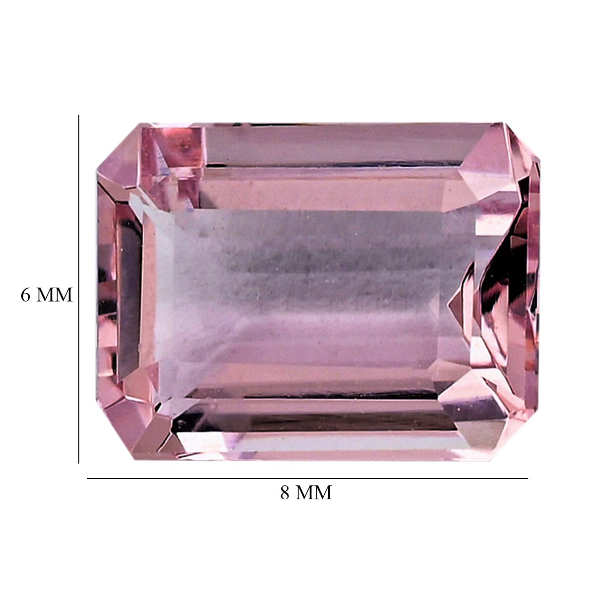 AAA Pink Morganite (Oct 8x6 mm) 1.20 ctw image number 3