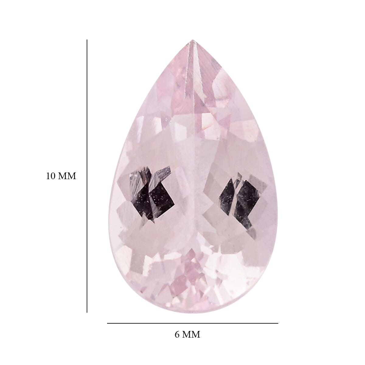 AAA Pink Morganite (Pear 10x6 mm) 1.20 ctw image number 3