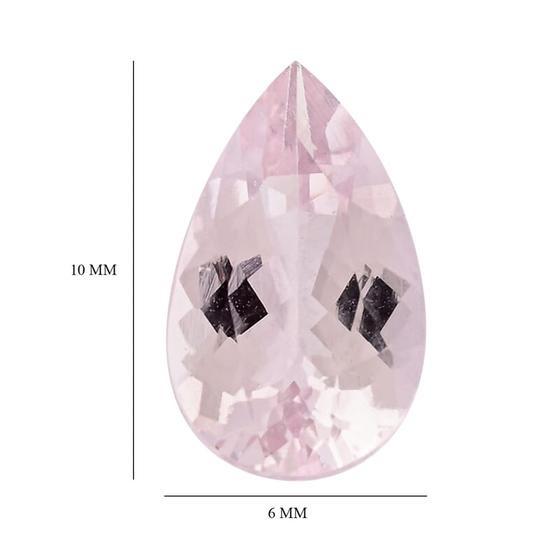 AAA Pink Morganite (Pear 10x6 mm) 1.20 ctw