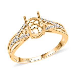 Luxoro 14K Yellow Gold   White Diamond  I2 Ring ,  Gold Wt. 2.64 g 0.20 ctw