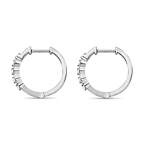 Luxuriant Lab Grown Diamond E-F VS 0.30 ctw Hoop Earrings in 10K White Gold (Del. in 10-12 Days)