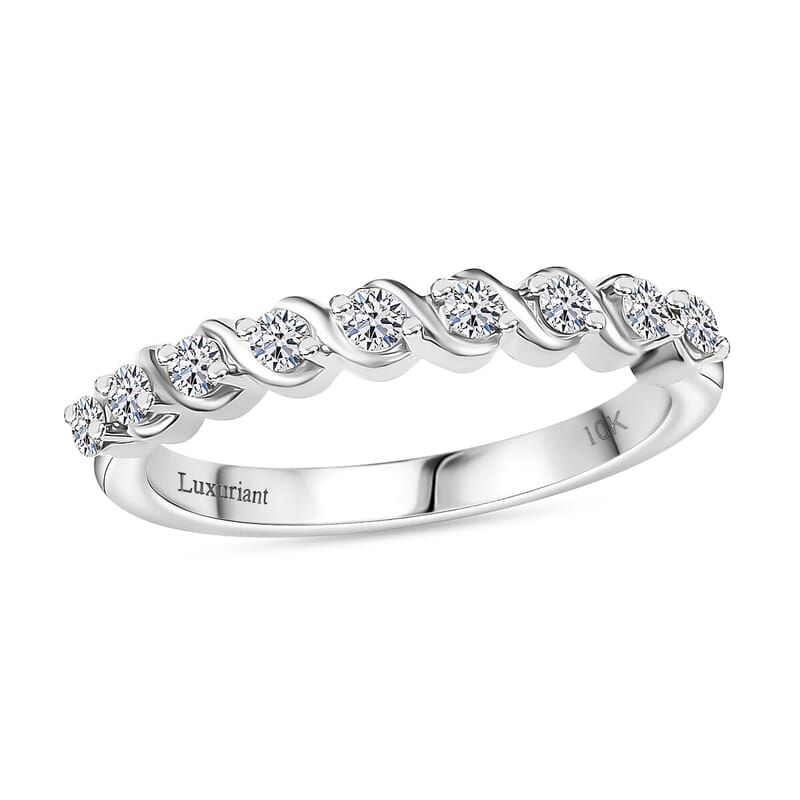 Luxuriant Lab Grown Diamond E-F VS 0.25 ctw Band Ring in 10K White Gold (Size 10.0)