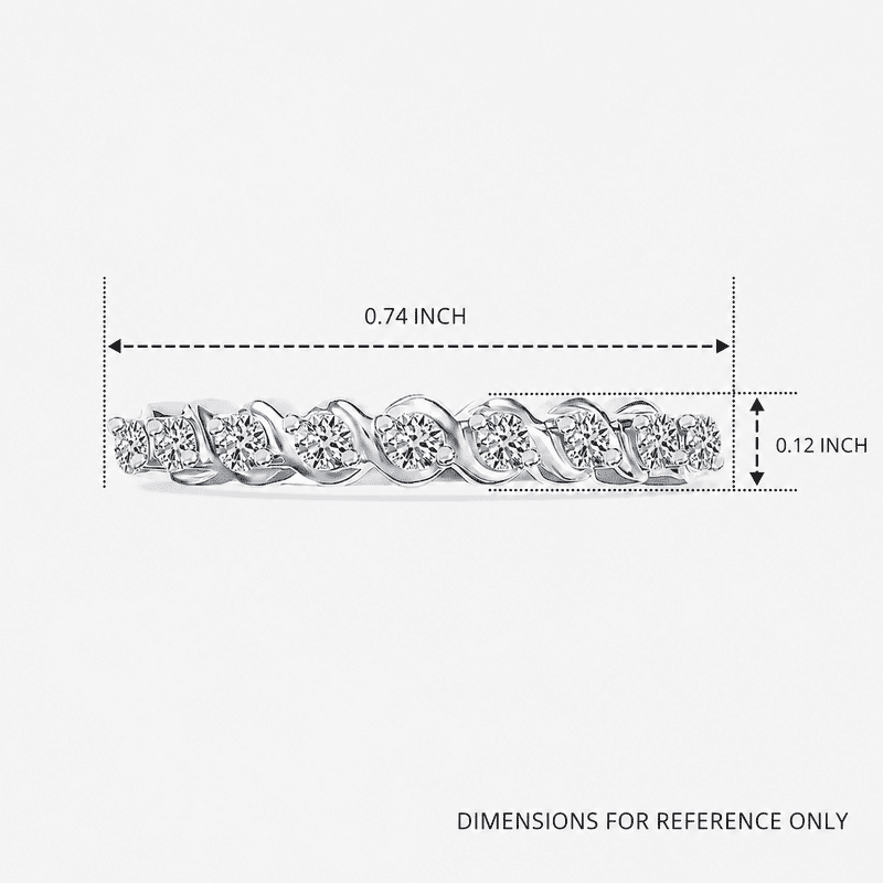 Luxuriant Lab Grown Diamond E-F VS 0.25 ctw Band Ring in 10K White Gold (Size 10.0)