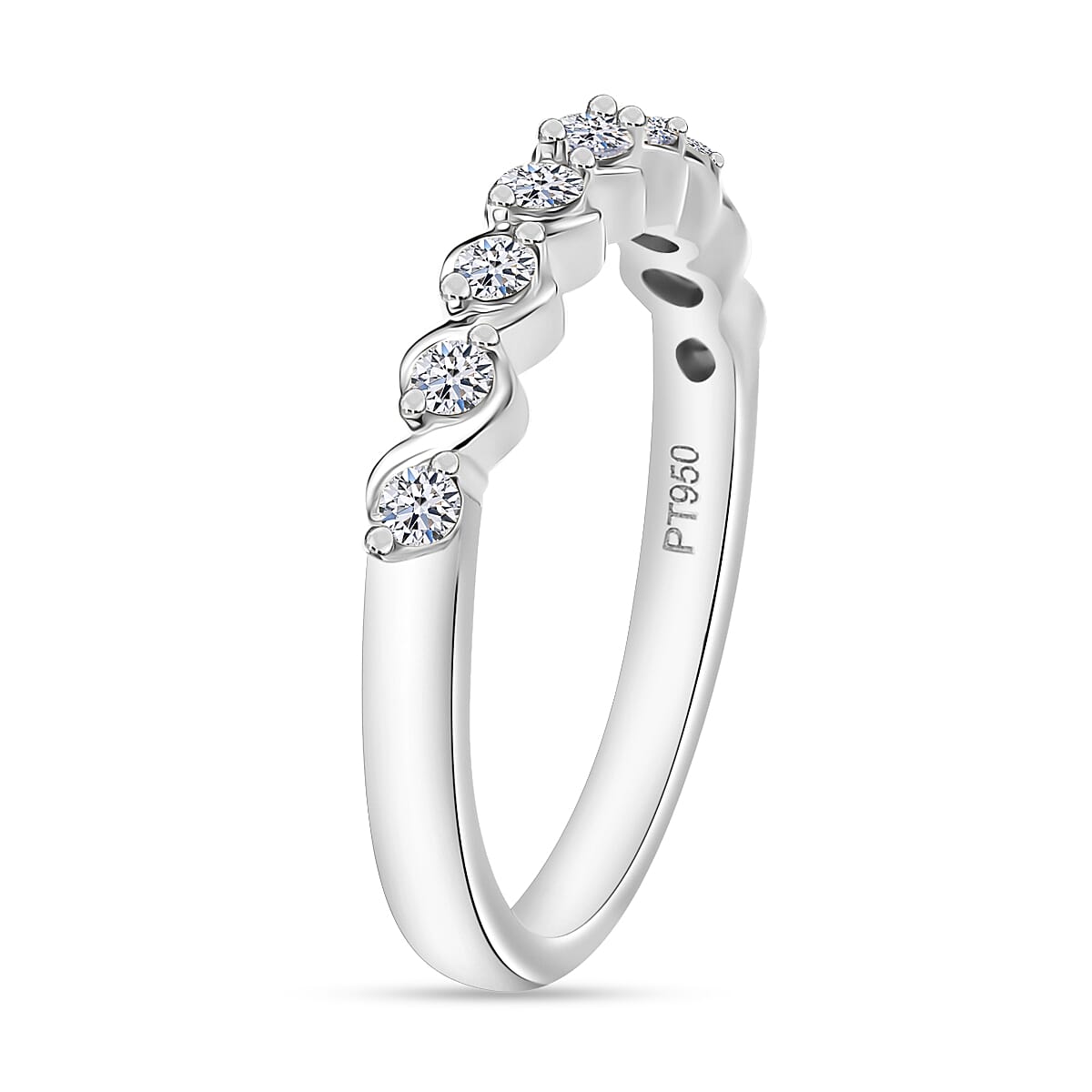 Luxuriant Lab Grown Diamond E-F VS 0.25 ctw Band Ring in 950 Platinum (Size 6.0) image number 3