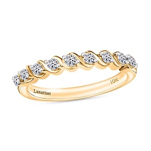 Luxuriant Lab Grown Diamond E-F VS 0.25 ctw Band Ring in 10K Yellow Gold (Size 10.0)