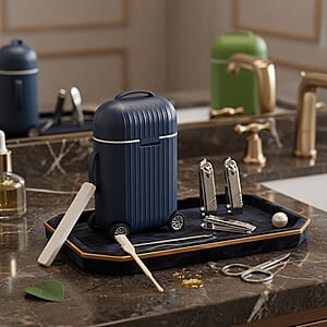 Set of 2 Compact 8pc Mini Travel Case Nail Kit - Blue