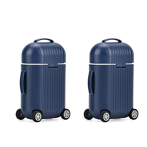 Set of 2 Compact 8pc Mini Travel Case Nail Kit - Blue