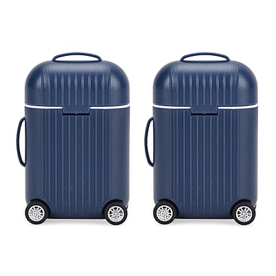 Set of 2 Compact 8pc Mini Travel Case Nail Kit - Blue