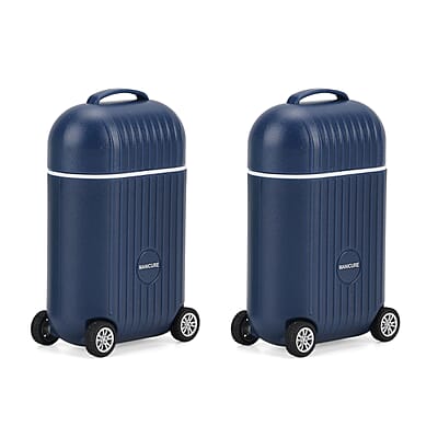 Set of 2 Compact 8pc Mini Travel Case Nail Kit - Blue