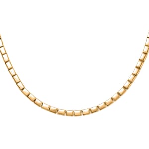 D'Joy in 18K Vermeil Yellow Gold Over Sterling Silver Bar Link Necklace 18 Inches 28.63 Grams