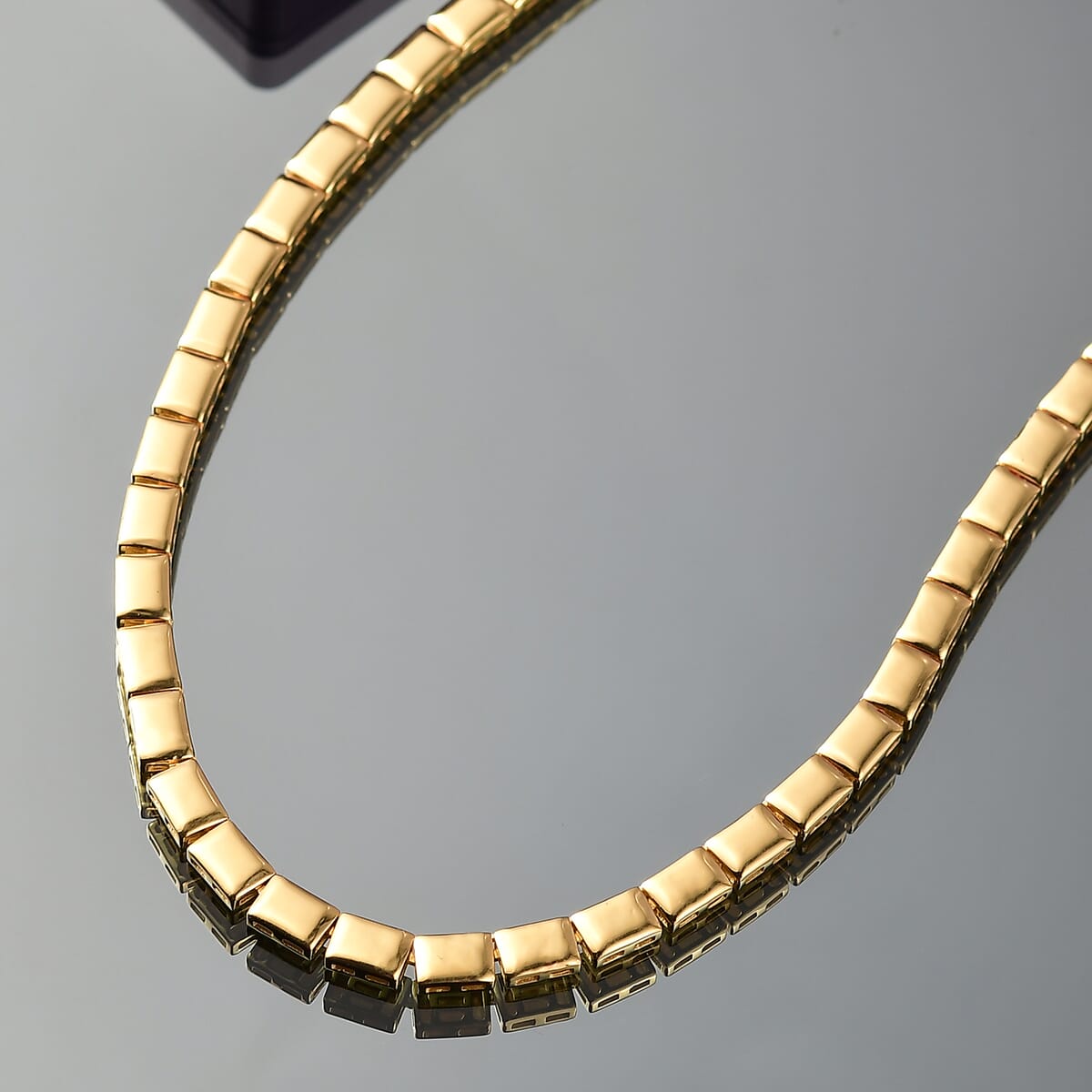 D'Joy in 18K Vermeil Yellow Gold Over Sterling Silver Bar Link Necklace 18 Inches 28.63 Grams image number 1