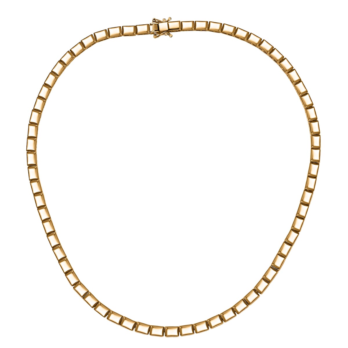 D'Joy in 18K Vermeil Yellow Gold Over Sterling Silver Bar Link Necklace 18 Inches 28.63 Grams image number 3