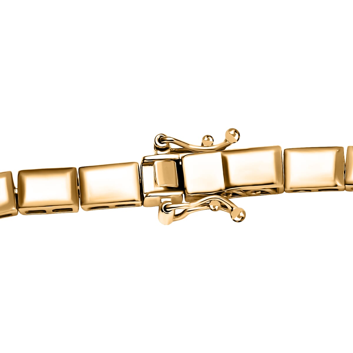 D'Joy in 18K Vermeil Yellow Gold Over Sterling Silver Bar Link Necklace 18 Inches 28.63 Grams image number 4