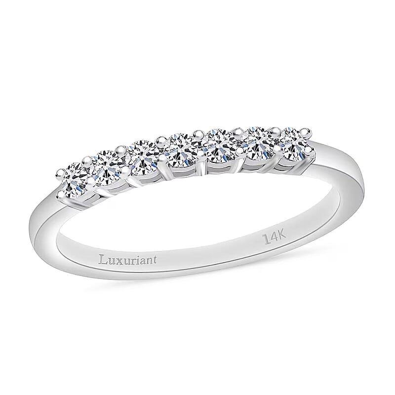 Luxuriant Lab Grown Diamond E-F VS 0.25 ctw Ring in 14K White Gold (Size 10.0)