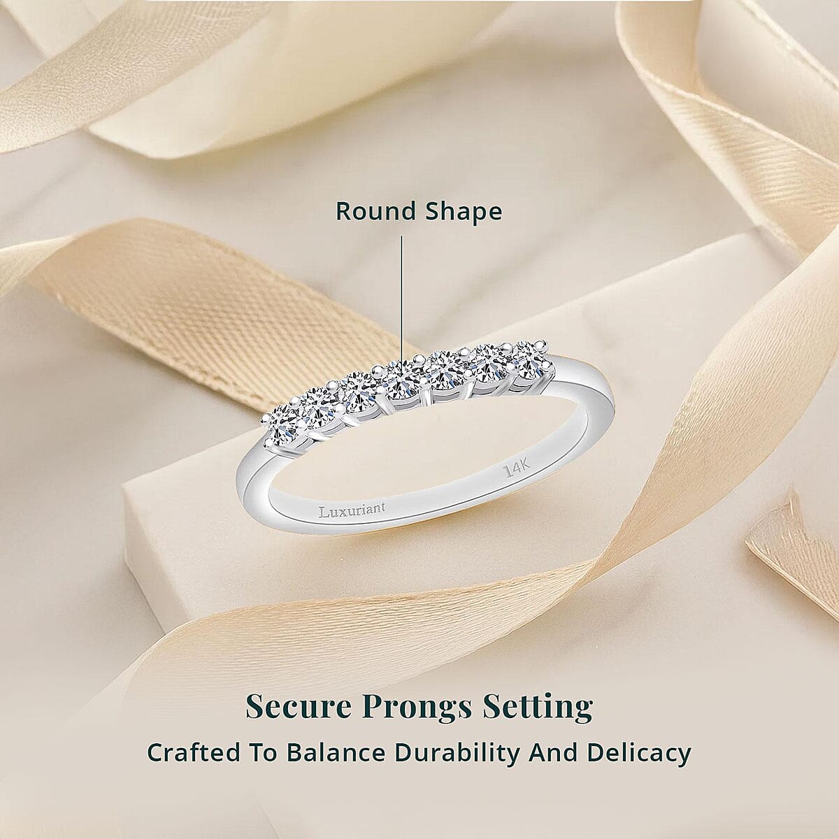 Luxuriant Lab Grown Diamond E-F VS 0.25 ctw Ring in 14K White Gold (Size 10.0) (Del. in 10-12 Days) image number 4