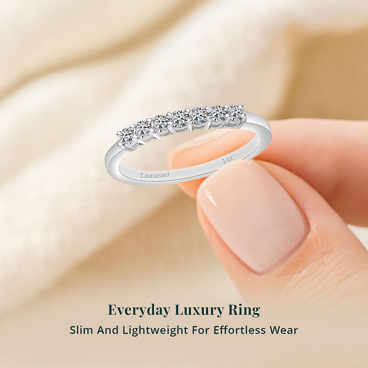 Luxuriant Lab Grown Diamond E-F VS 0.25 ctw Ring in 14K White Gold (Size 10.0) (Del. in 10-12 Days) image number 5