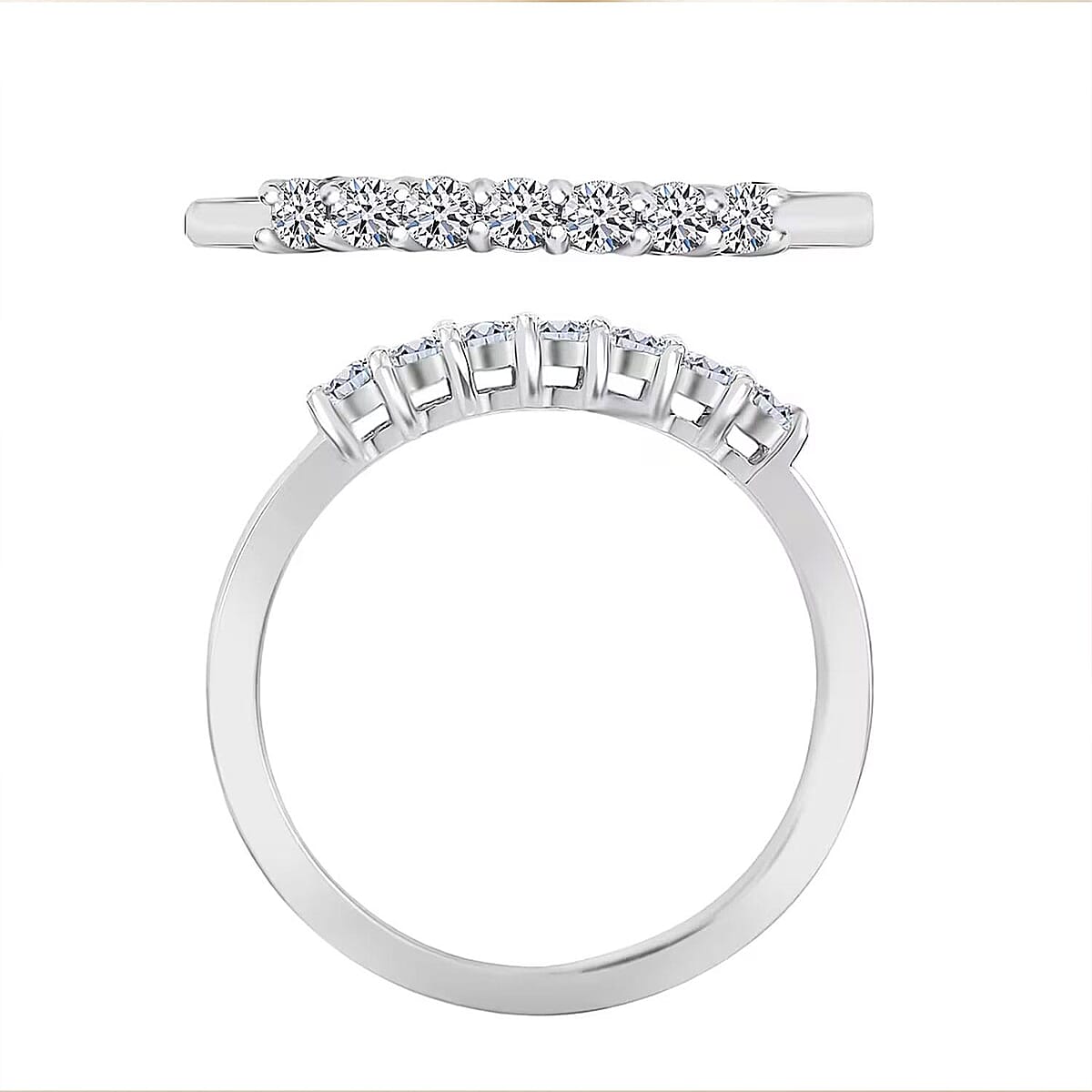 Luxuriant Lab Grown Diamond E-F VS 0.25 ctw Ring in 14K White Gold (Size 10.0) (Del. in 10-12 Days) image number 6