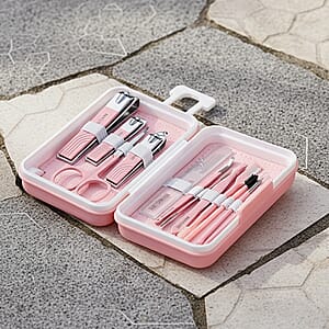 12pc Mini Travel Case Nail Kit- Pink1