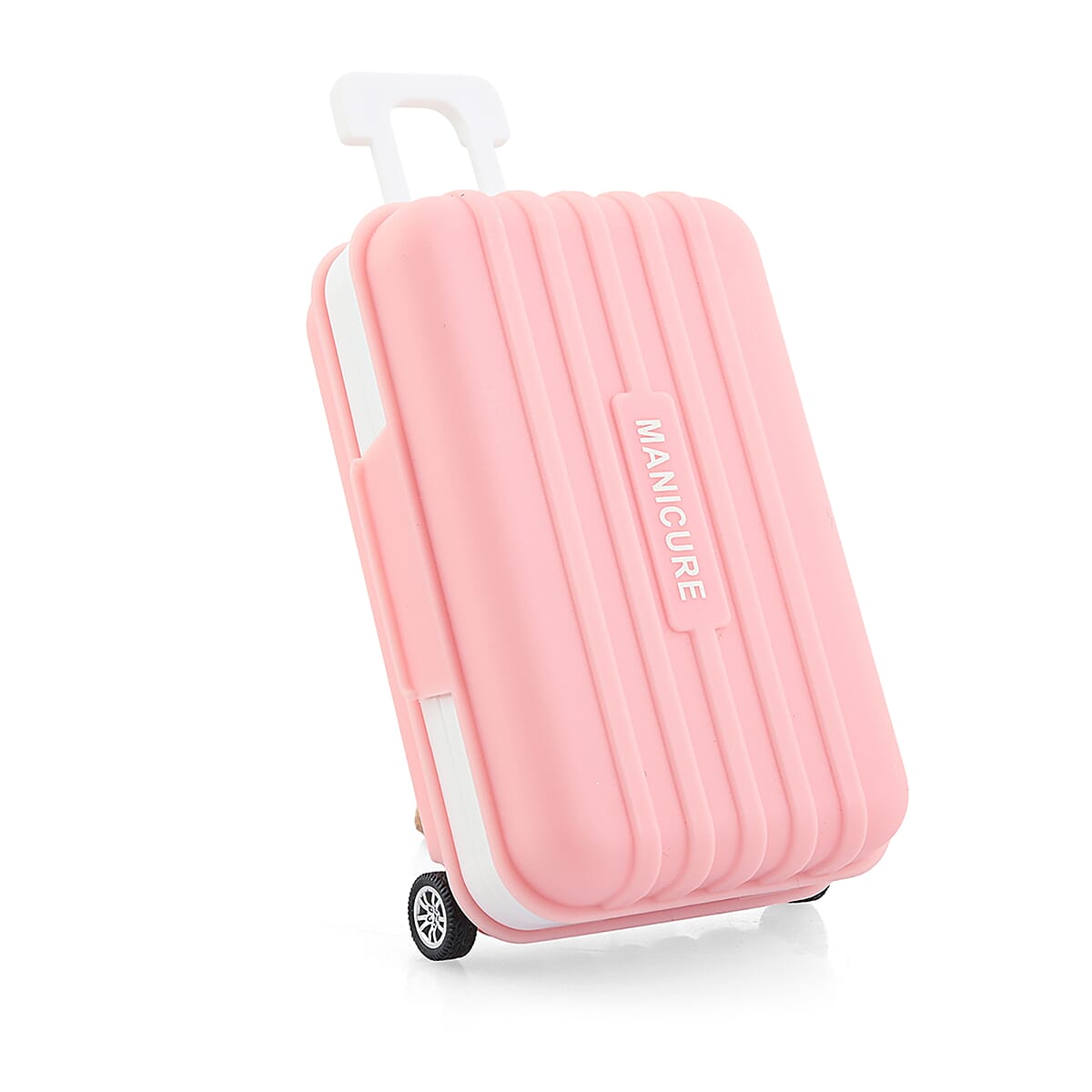 12pc Mini Travel Case Nail Kit- Pink image number 2