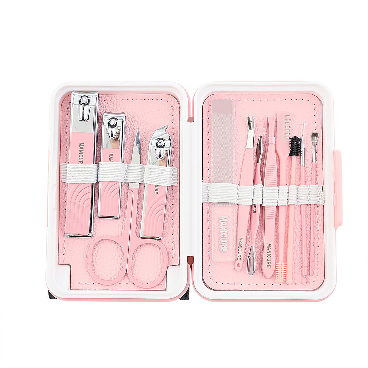 12pc Mini Travel Case Nail Kit- Pink image number 3