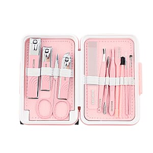 12pc Mini Travel Case Nail Kit- Pink1