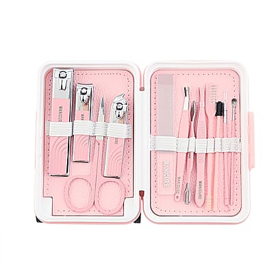 12pc Mini Travel Case Nail Kit- Pink1