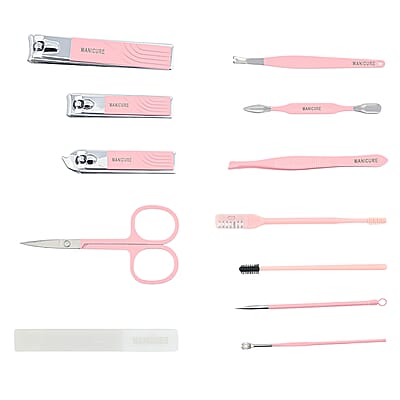 12pc Mini Travel Case Nail Kit- Pink1