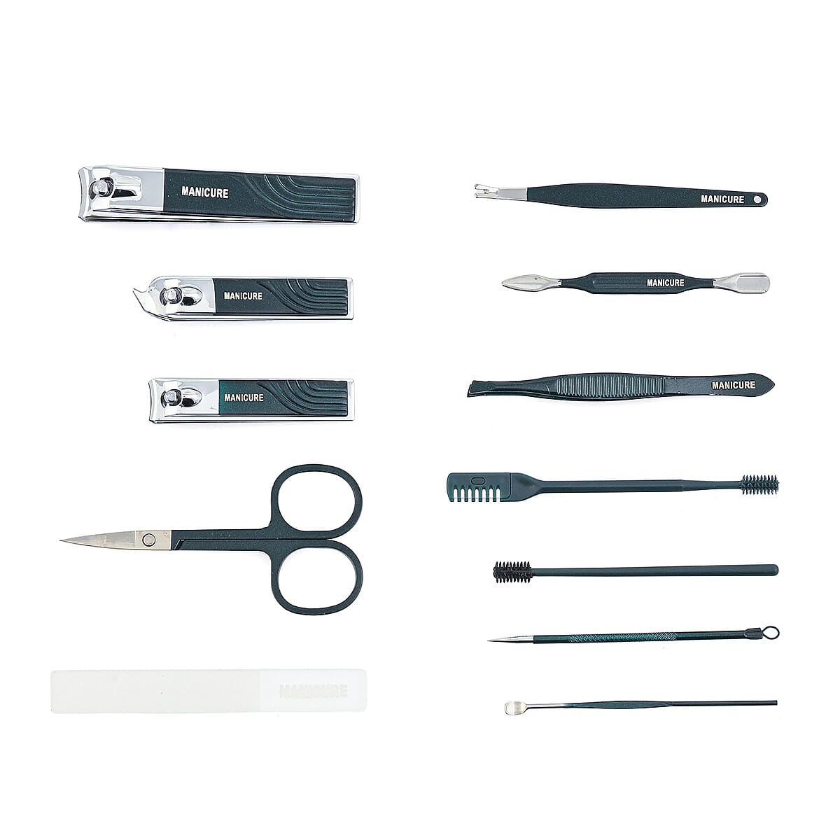 12pc Mini Travel Case Nail Kit- Green image number 4