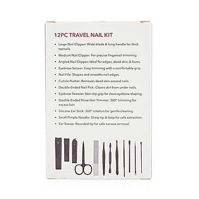 12pc Mini Travel Case Nail Kit- Green