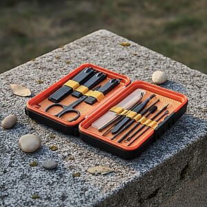 12pc Mini Travel Case Nail Kit- Orange