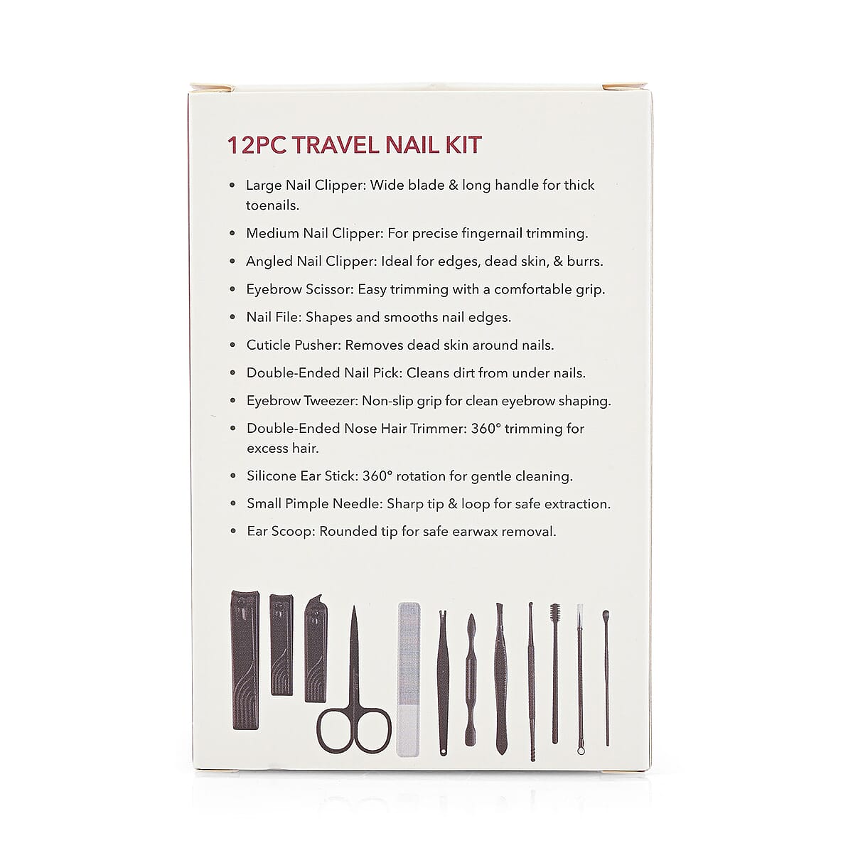 12pc Mini Travel Case Nail Kit- Orange image number 7