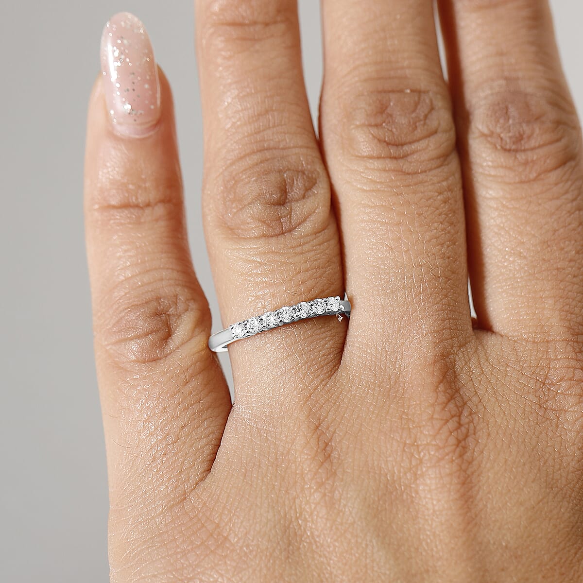 Luxuriant Lab Grown Diamond E-F VS 0.25 ctw Ring in 950 Platinum (Size 11.5) image number 1