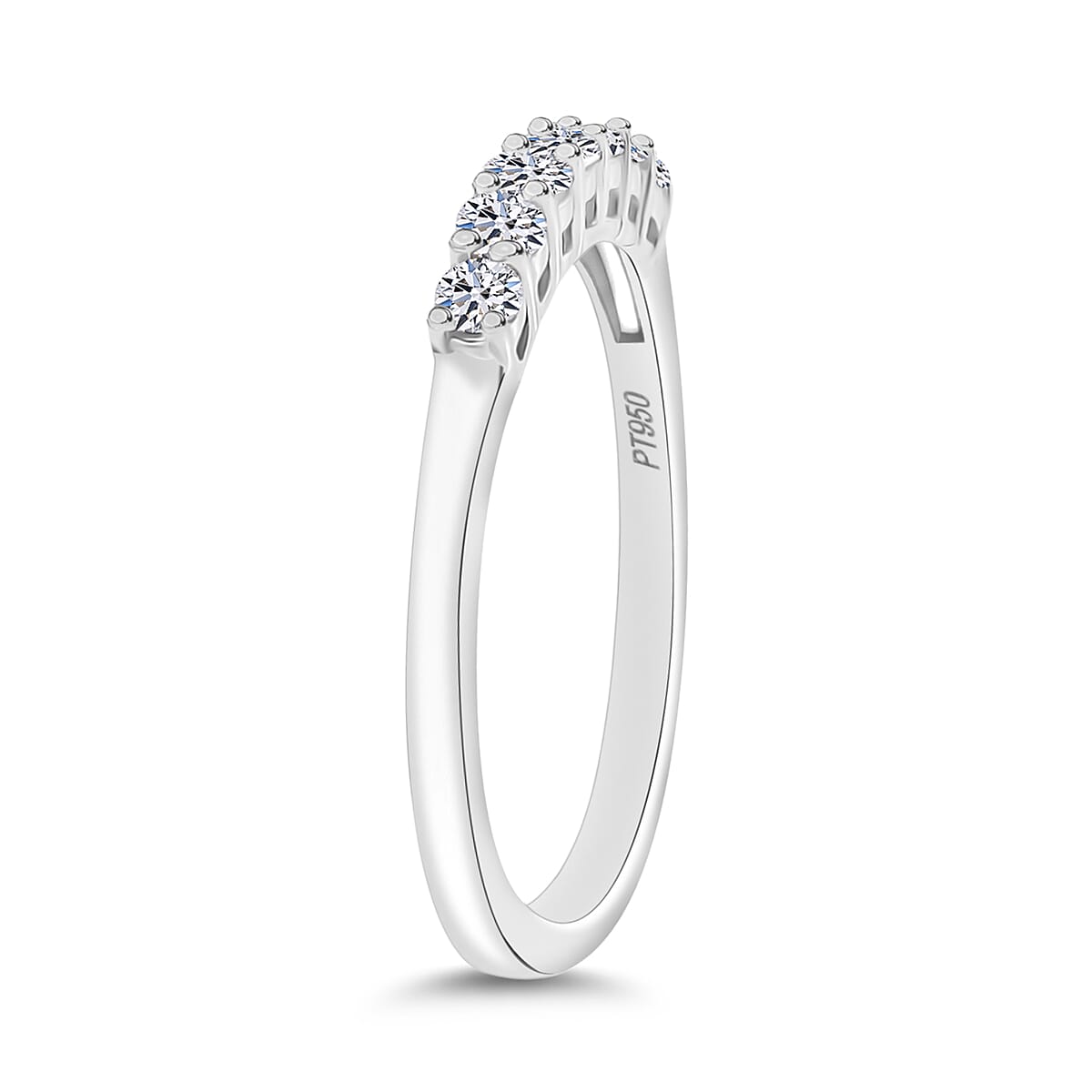 Luxuriant Lab Grown Diamond E-F VS 0.25 ctw Ring in 950 Platinum (Size 11.5) image number 2
